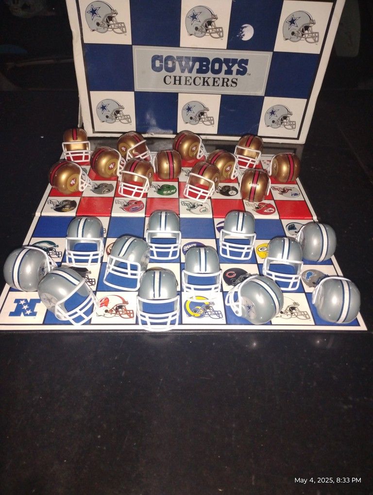 Dallas Cowboys And San Francisco Checkers Board Game