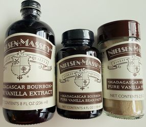 Nielsen-Massey Madagascar Vanilla 3-Item Set, Sealed, Never Opened, New - Retail $114 All made in Madagascar.