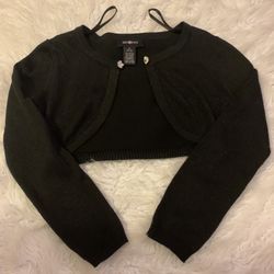 Big Girls Long-Sleeve Lurex Cardigan 10/12