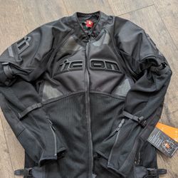 Motorcycle Jacket - Icon Contra 2 Mens Medium