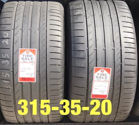 2 used tires 315/35/20 Continental SSR