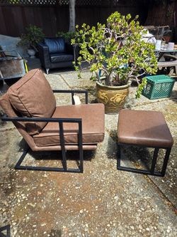 Roman Lounge Chair and Ottoman