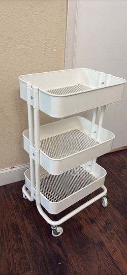 Utility Cart on wheels  IKEA RASKOG 3; Tier Utility Cart - White (Fully Assembled)