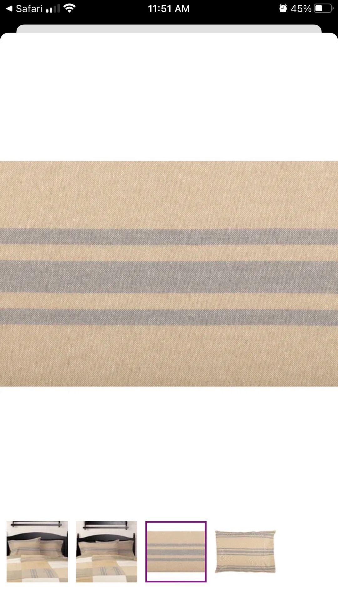 {Set of TWO} Our Price $25 + sales tax for SET. VHC Farmers Market Grain Sack Stripe King Pillow Cases. MSRP $38