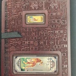 Year of the tiger, silver and gold set