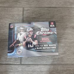 2025 Topps Chrome Football NFL Value Box Sealed