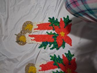 Vintage popcorn plastic Christmas deco
