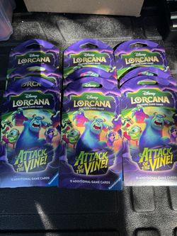 Disney Lorcana Attack of the Vine Booster slave Packs x9