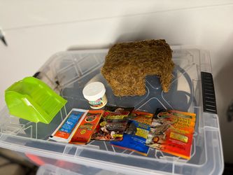 Reptile Supplies Bundle – Food, Calcium, Hide, Dish