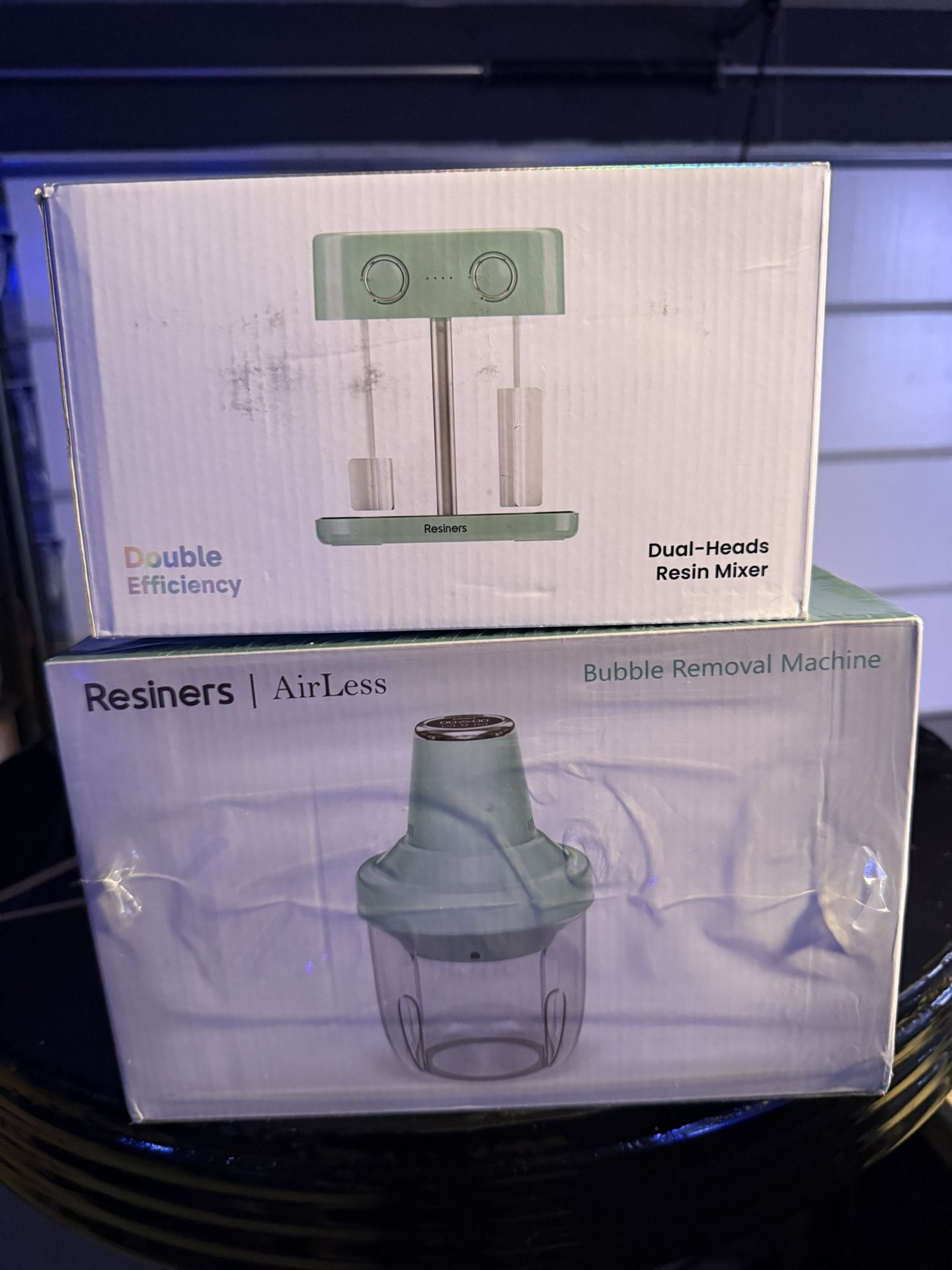 Dual Heads Resin Mixer And Bubble Removal Machine