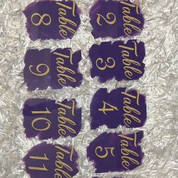 Acrylic Table Numbers Centerpiece 