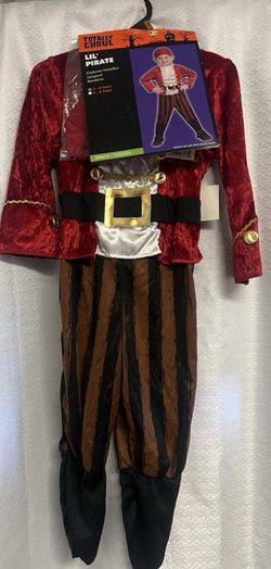 Halloween Lil’ Pirate Costume Toddler Size 2-4 Jumpsuit & Bandana Complete NEW !