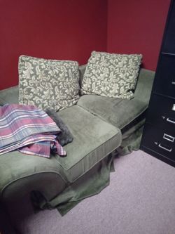 Lot of 3 office chairs  and 1 living room coach sofa
