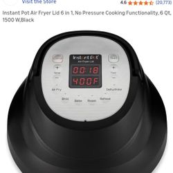 Instant Pot air Fryer Lid 6qt