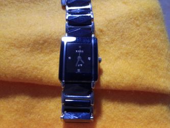 Women's Swiss Integral Diamond Accent tungsten & Stainless Steel Rado Bracelet Watch 22x33mm