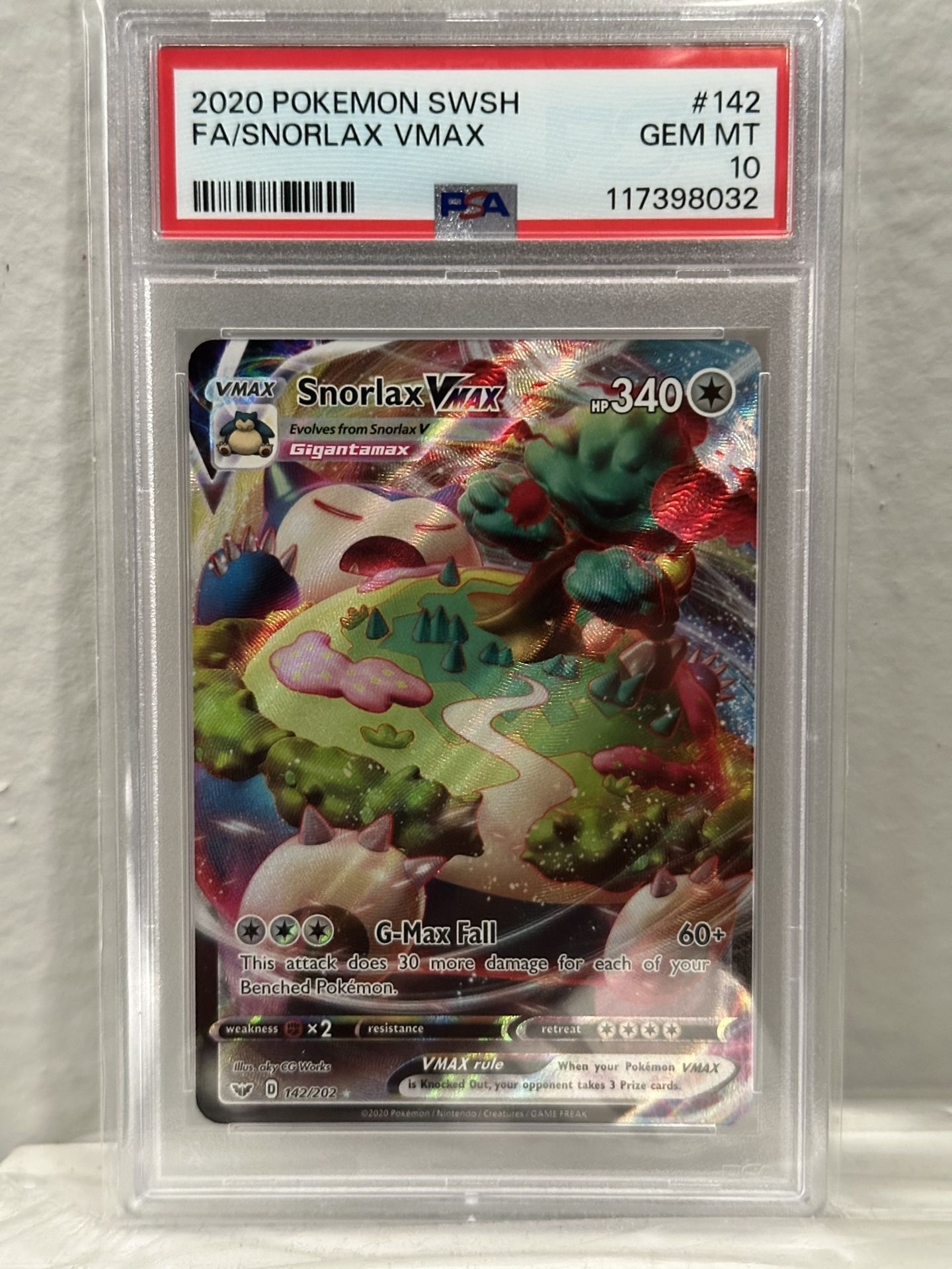 Pokemon Snorlax Vmax #142 PSA 10