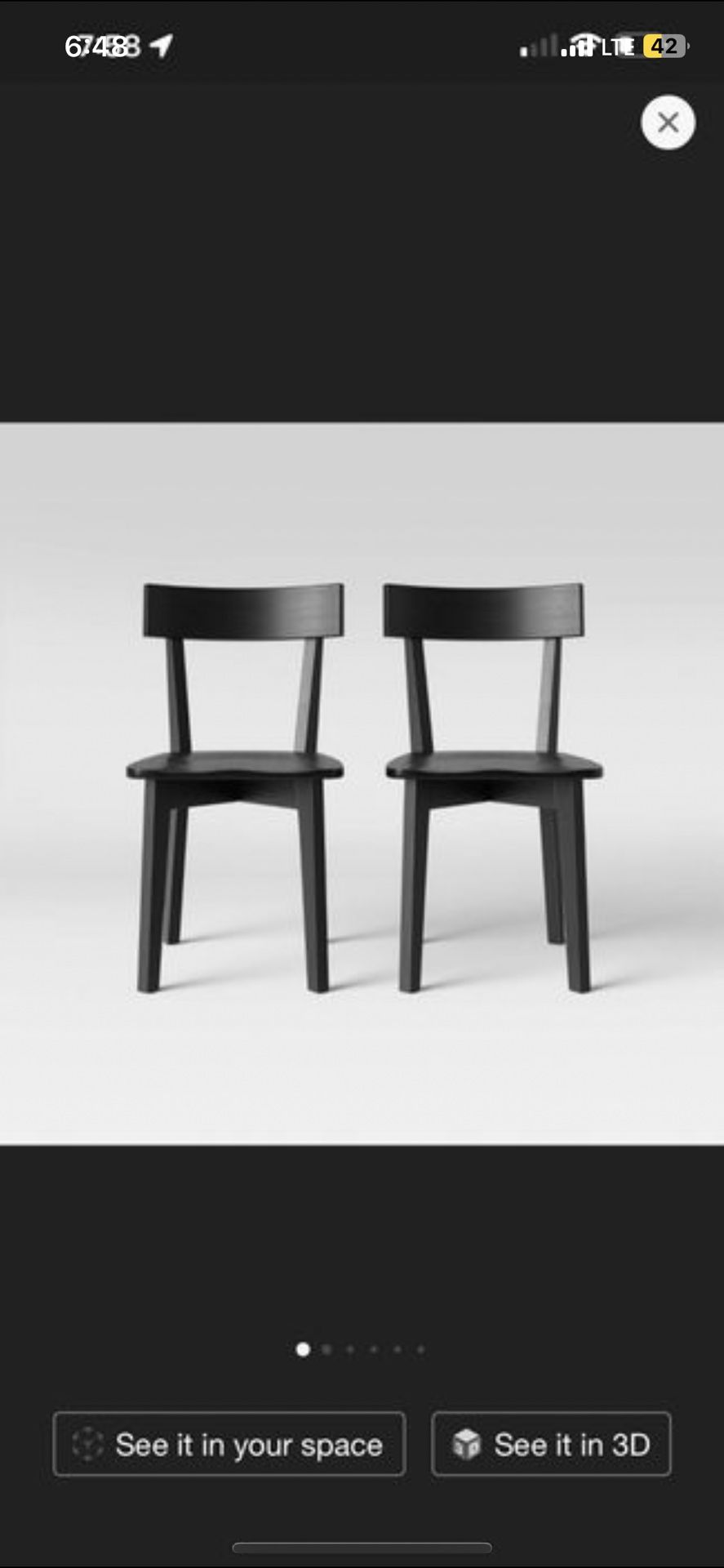 Black Wooden Chairs