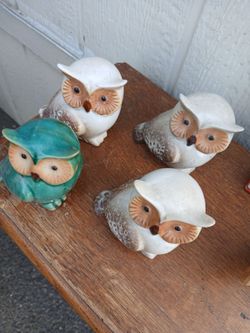 Ceramic Owls Set