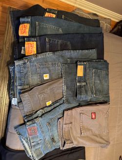 👖 Levi’s & Work Jeans Lot 40-42 – Carhartt, Lee, Work Pants / Zestaw Jeansów Levi’s i Roboczych