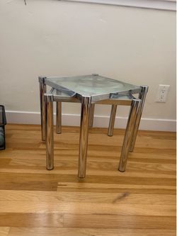 Chrome & Glass Nesting Tables (Set of 2)