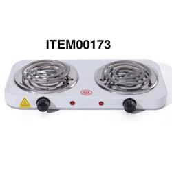 Electric Countertop Stove, 2000W Multifunctional 2 Portable Cooking Stove Electric Hot Plate Double for Home and Outdoor (110V)