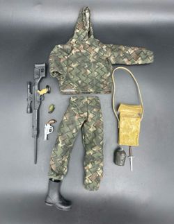 GI Joe 1/6 Scale Military Action Figure Clothes & Weapons Gear Lot 12" Sniper