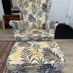 IKEA Armchair and Ottoman