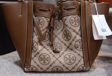Tory Burch McGraw Jacquard Drawstring Satchel