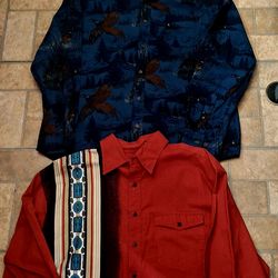 MEN'S LONGSLEEVE BUTTON UP SHIRTS SIZE LARGE