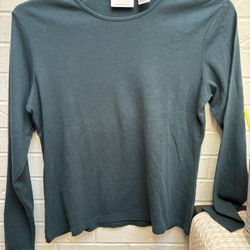 Nordstrom Preview Women’s NWT Teal Long Sleeve Tshirt Size L