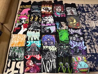 Band T Shirts Lot Of 29 All Size 3XL Linkin Park Blink 182 Ghost Korn Green Day
