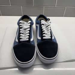 🔥 Vans Old Skool Men’s 9.5 Black/Blue/White  Like New 🔥