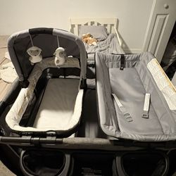 nursery center travel crib with removable bassinet & changing table 