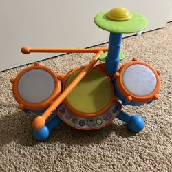 toy VTech KidiBeats Kids Drum Set, Orange drum set