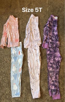 Toddler girl pijamas pj long sleeve bundle lot size 5T