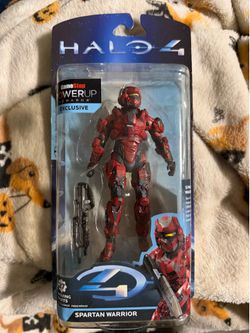HALO 4 Red Spartan Warrior GameStop POWERUP Exclusive NEW IN BOX McFarlane Toys