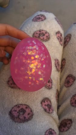 Pink glitter sugar squishy egg