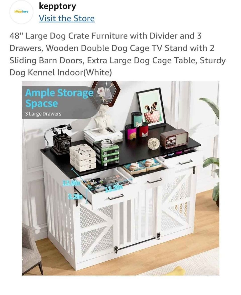 Large Crate Furniture With Divider And Drawers White
