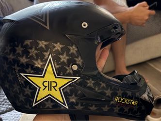 Rockstar Energy branded motorcycle or off-road helmet