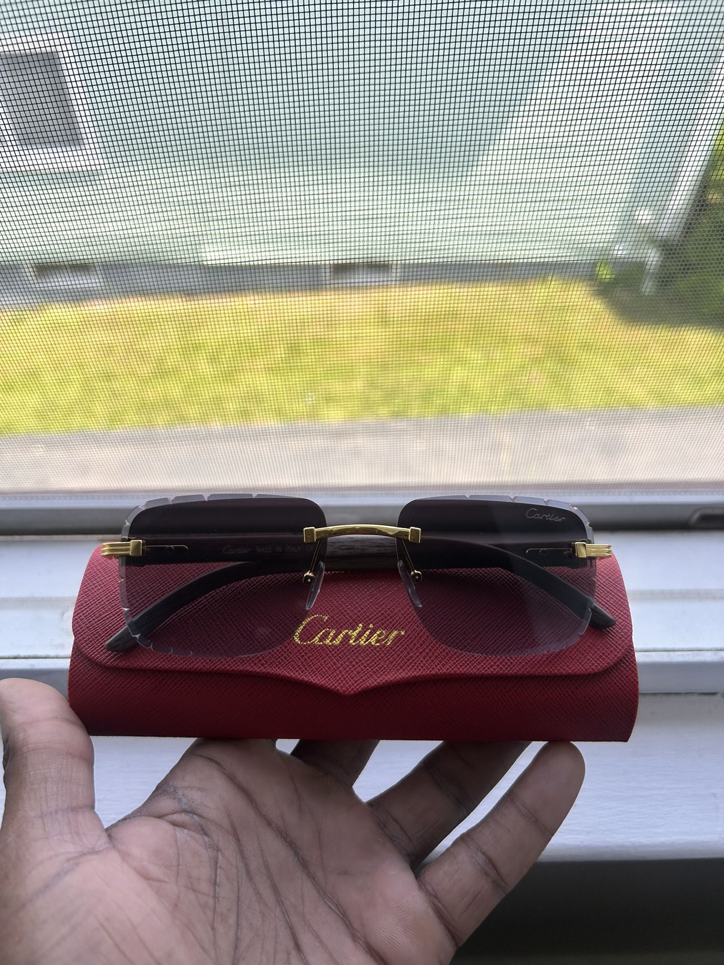 Cartiar Glasses 👓Blue Lens Grey Frame  Come With Authenticity Card & Case💎  Brand New ✅ $150💰 