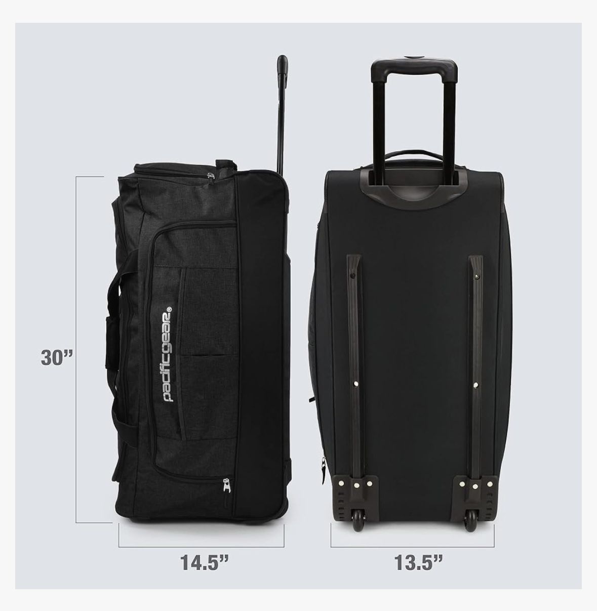 Pacific Gear Duffel Bag With Rolling Wheels New 