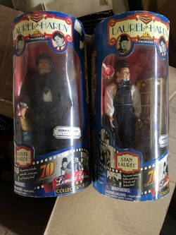 Laurel n hardy dolls special edition numbered series sold as set never opened