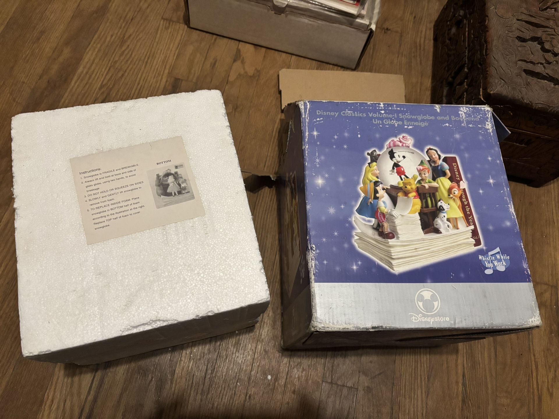 Disney Classics Volume 1 Snow Globe And Bookend 'Whistle While You Work'