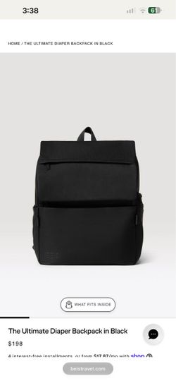 Beis The Ultimate Diaper Backpack  in Black