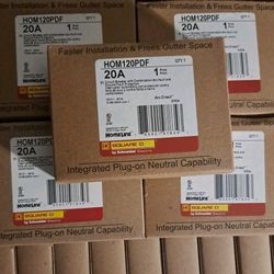 Square D Homeline Hom120pdf 20a Dual Funtion Breakers