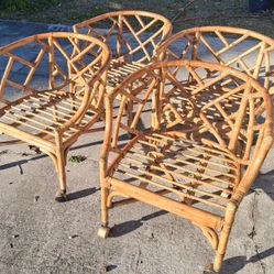 MCM Boho Rattan Chairs 