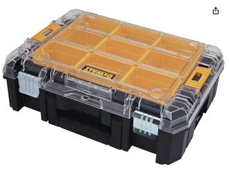 DEWALT TSTAK Tool Organizer, Small Parts Tool Box with Removable Compartments (DWST17805)