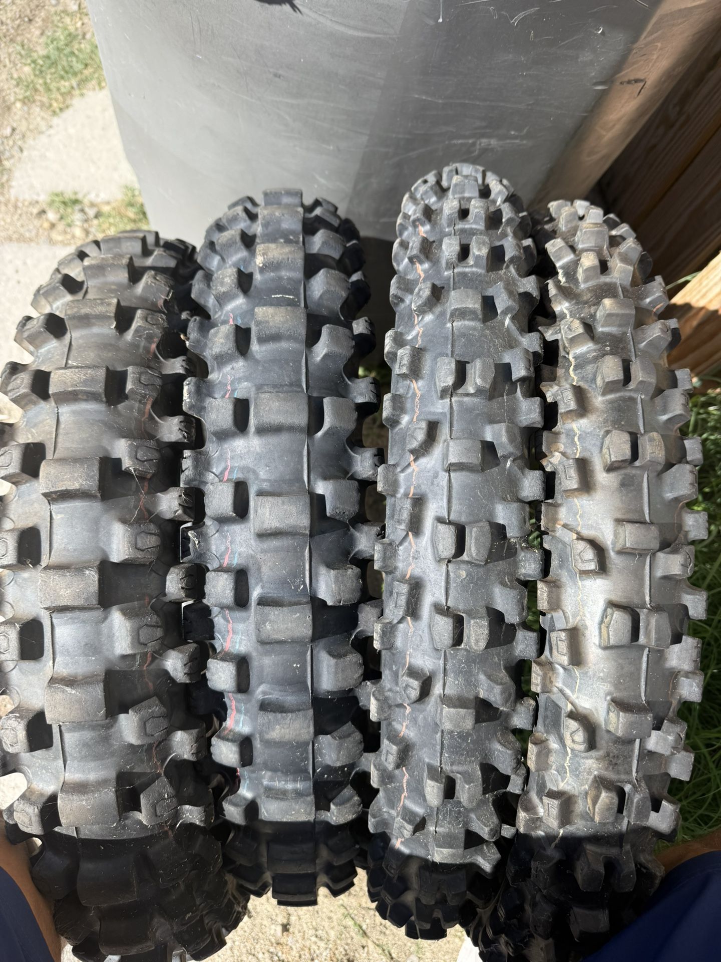 2 Sets Of Used Dunlops Only 3 Rides Motocross Tires