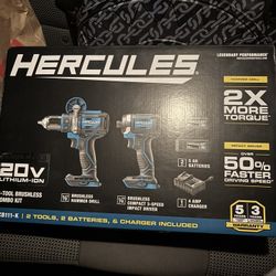 Hercules Hammer Drill/ Impact Drill / 2 5amp Battery’s And Charger 