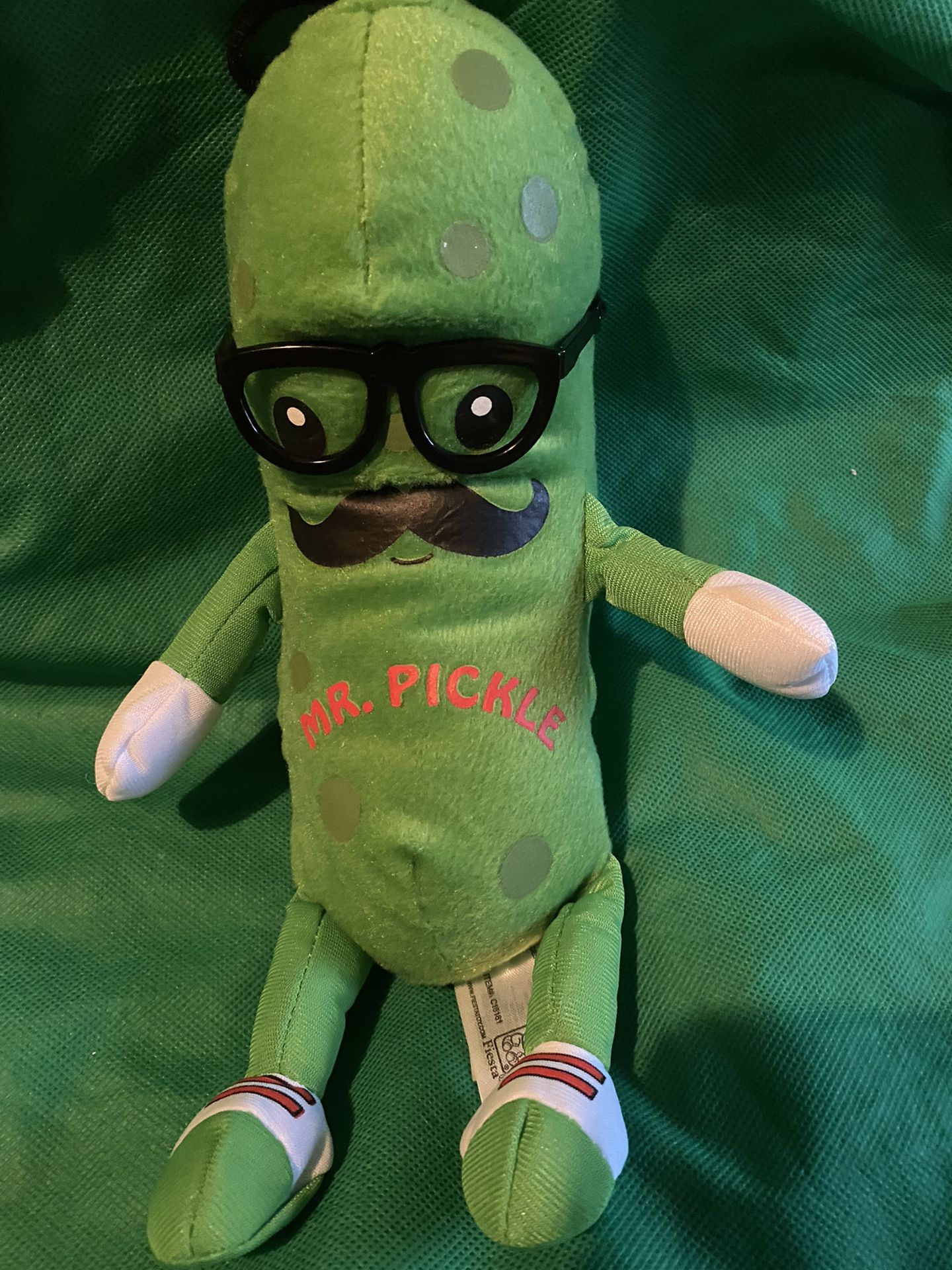 Mr. Pickle w/ Moustache Brand New with Tags Fiesta Brand 8” Plush Stuffed Animal